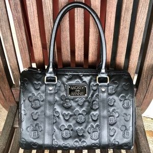 Mickey and Minnie Faux Leather Embossed Purse